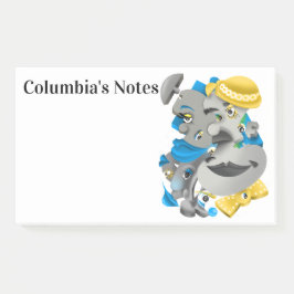 Surreale Rätsel-Gesichter nach den Hinweisen Post-it Klebezettel