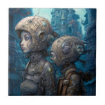 Surreale Science Fiction Fliese<br><div class="desc">Fantasy Art Produkte von The Lunarium.</div>