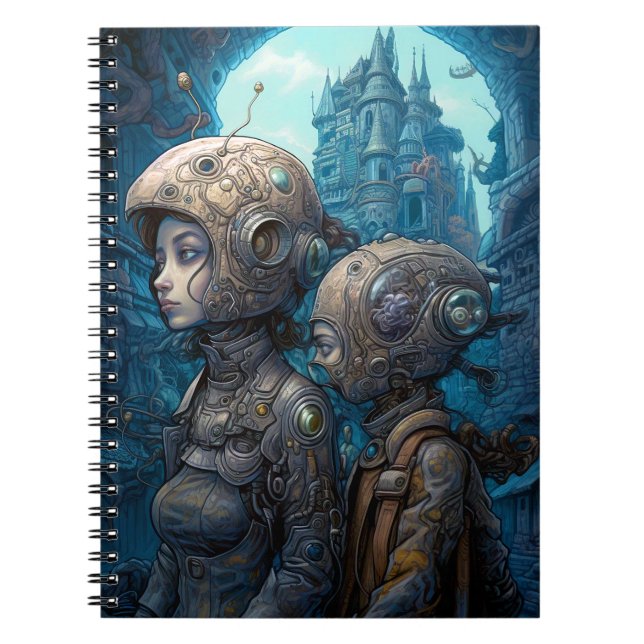 Surreale Science Fiction Notizblock (Vorderseite)