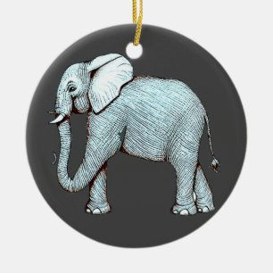Surrealephant - Illustration surrealer Elefanten Keramik Ornament