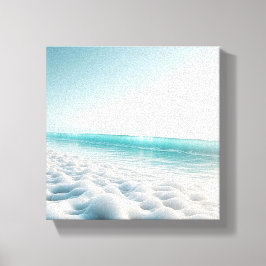 Surrealer ätherischer Meeresschaum auf einem makel Leinwanddruck