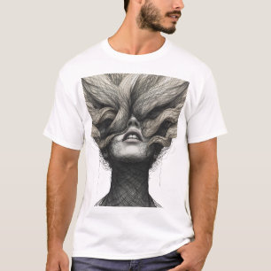Surrealer, ätherischer Porträt-Grafik-T-Shirt T-Shirt