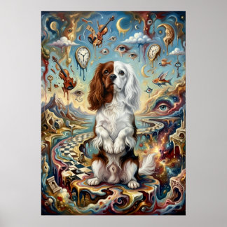 Surrealer Cavalier Spaniel Fantasy Poster