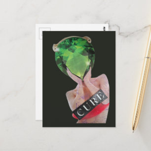 Surrealer Edelstein-Damen-Collage Postkarte