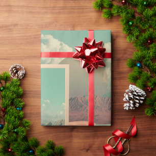 Surrealer Eingang in der Wüste mit Unterwasser Geschenkpapier