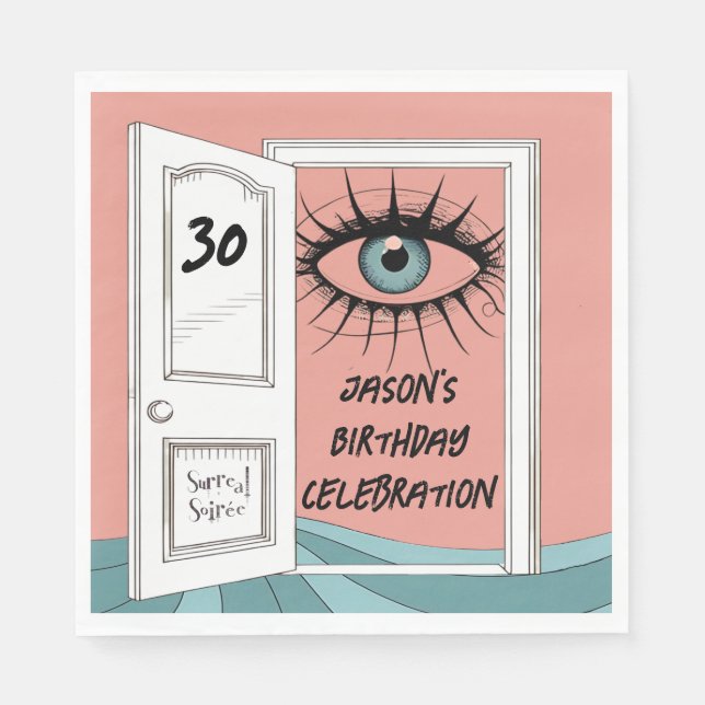 Surrealer Geburtstag, 30. Surrealismus Serviette (Vorderseite)