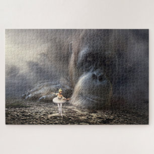 Surrealer Gorilla und Ballerina