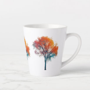 Surrealer Herbst-Winter-Baum Kleine Latte-Tasse - Milchtasse