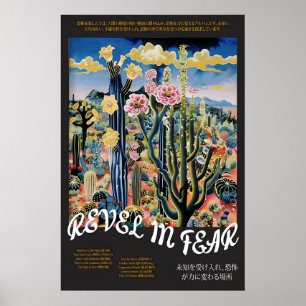 Surrealer Kaktus Wüstenkunst Druck Psychedelisch Poster