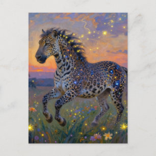 Surrealer Leopard-Pferd-Hybrid Postkarte