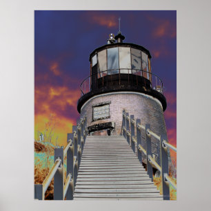 Surrealer Leuchtturm Poster