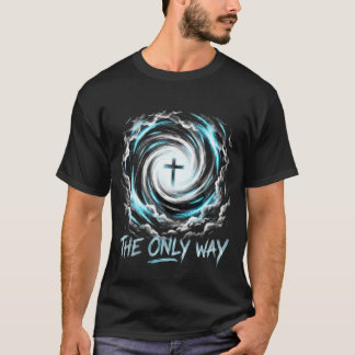 Surrealer Lichtportal-Kreuz-Glow T-Shirt