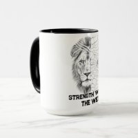Surrealer Löwe in Schwarz-Weiß Web Motivational
