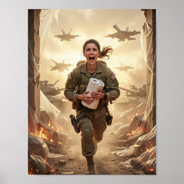 Surrealer Mut in einer chaotischen Welt Poster (Vorne)