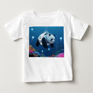 Surrealer Panda-U-Boot erkundet Biolumineszenz R Baby T-shirt