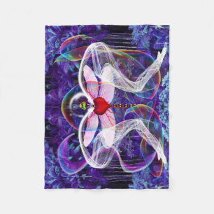 Surrealer psychedelischer Libellen-Flug Fleecedecke