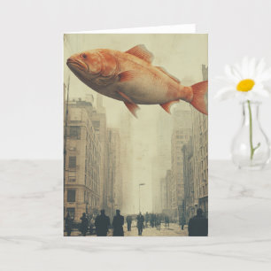 Surrealer Riesenfisch am Himmel Karte
