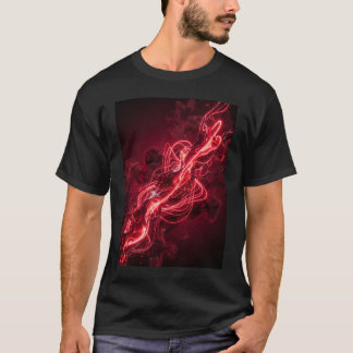 Surrealer roter Flüssigkeits-Abstrakter Fließkunst T-Shirt