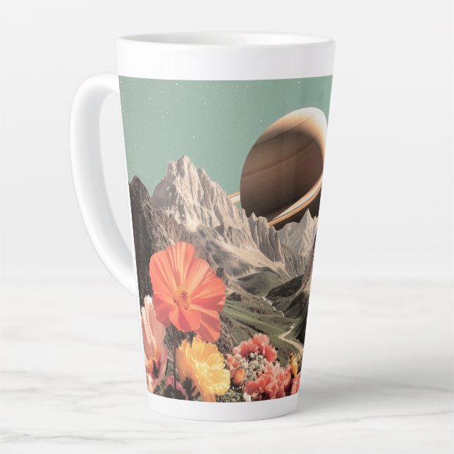 Surrealer Saturn über Mountain Valley Milchtasse (Linke Ecke)