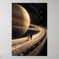 Surrealer Saturnring-Spaziergang-Kunst