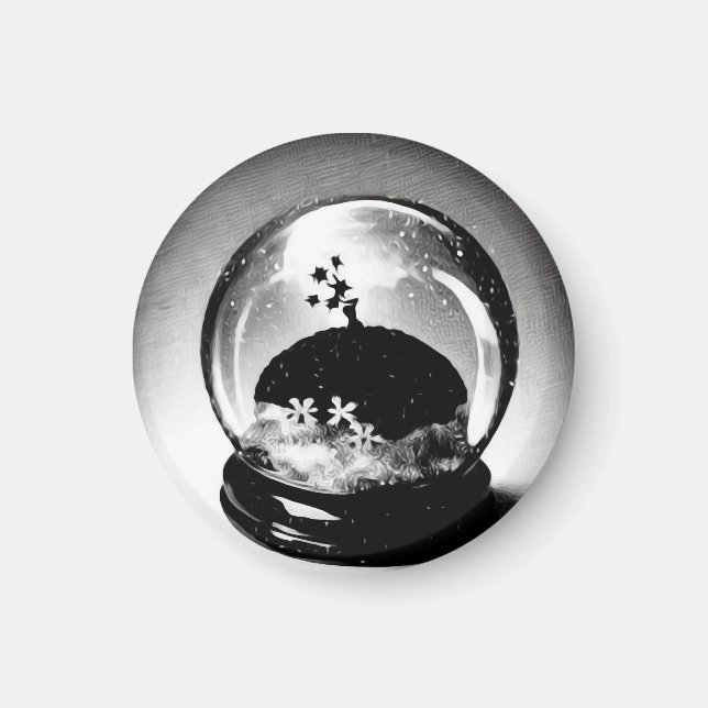 Surrealer Schneeball Magnet (Vorne)