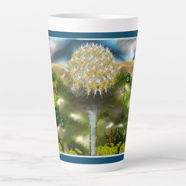 Surrealer Traum der Lüster Milchtasse (Vorderseite)