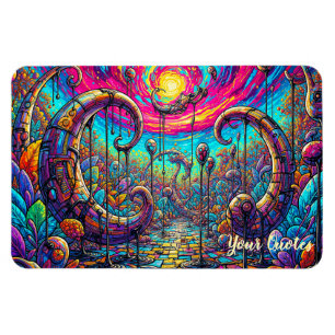 Surrealer Traumlandschaftsportal Farbige Fantasie Magnet
