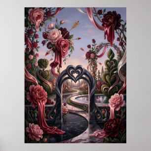 Surrealer Valentinsgarten-Traum Poster