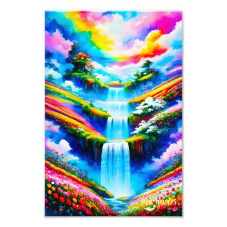 Surrealer Wasserfall-Fantasie-Kunst Fotodruck