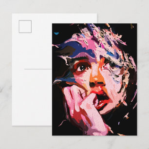 Surrealer zerbrochener Spiegel – Abstrakte Emotion Postkarte