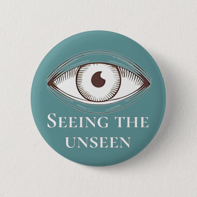 Surreales Auge, moderner Surrealismus, bizarres Se Button (Vorderseite)
