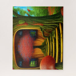 Surreales Baumhaus im Wald