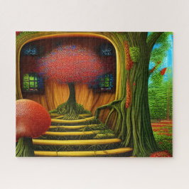 Surreales Baumhaus im Wald