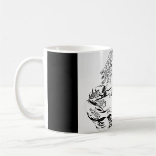 Surreales Florenz walisisch - Schwarzweiss Kaffeetasse