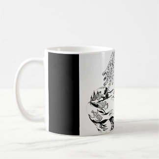 Surreales Florenz walisisch - Schwarzweiss Kaffeetasse