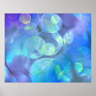 Surreales fraktales abstraktes Design Poster
