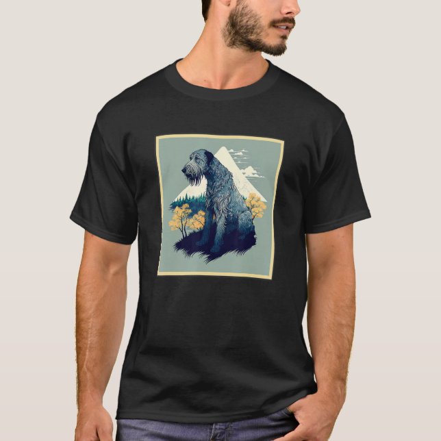 Surrealism Japanese Painting Irish Wolfhound dog T-Shirt (Vorderseite)