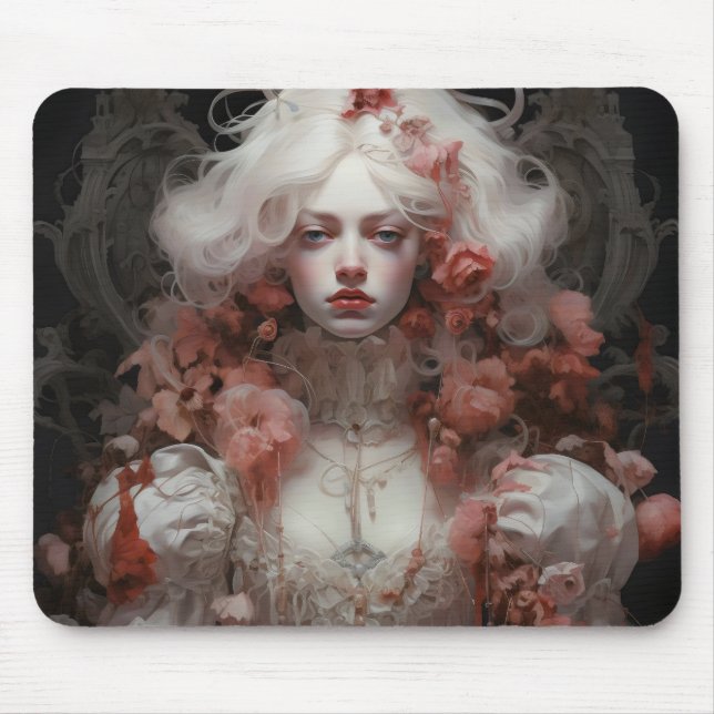 Surrealismus Barockmädchen Mousepad (Vorne)