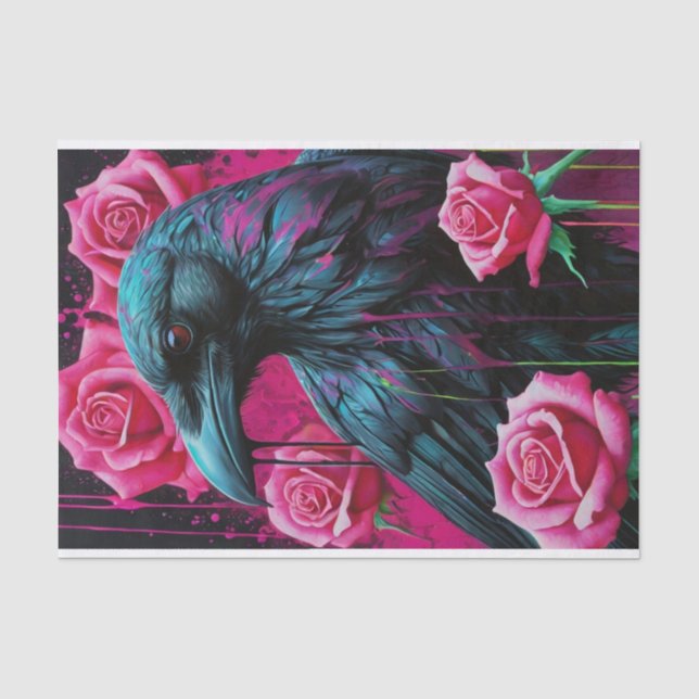 Surrealismus-Dekoupage von Surrealismus und Rose Seidenpapier (Vorderseite)