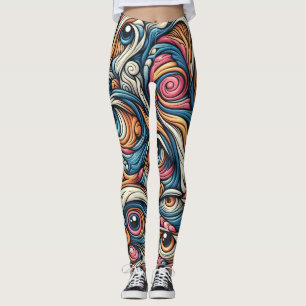 Surrealismus Thema Muster Leggings