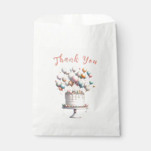 Surrealist, Balloons und Geburtstagskuchen Vielen Geschenktütchen