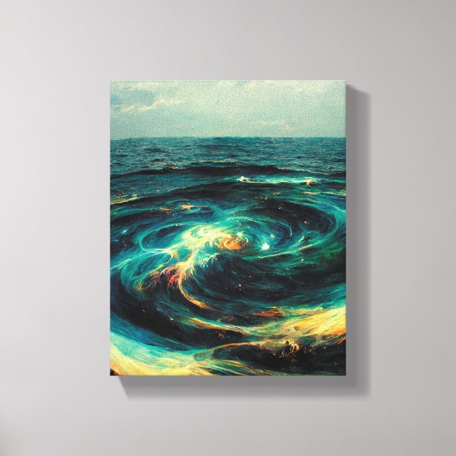 Surrealistic A Galaxy | Of Ocean Leinwanddruck (Vorderseite)