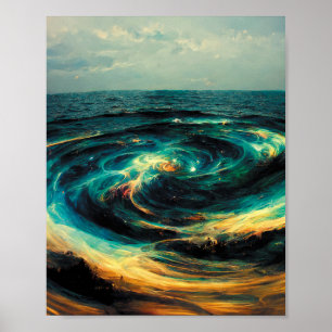 Surrealistic A Galaxy Of Ocean Poster