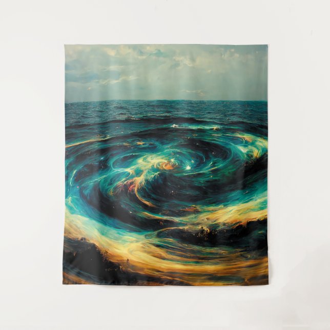 Surrealistic A Galaxy | Of Ocean Wandteppich (Vorderseite)