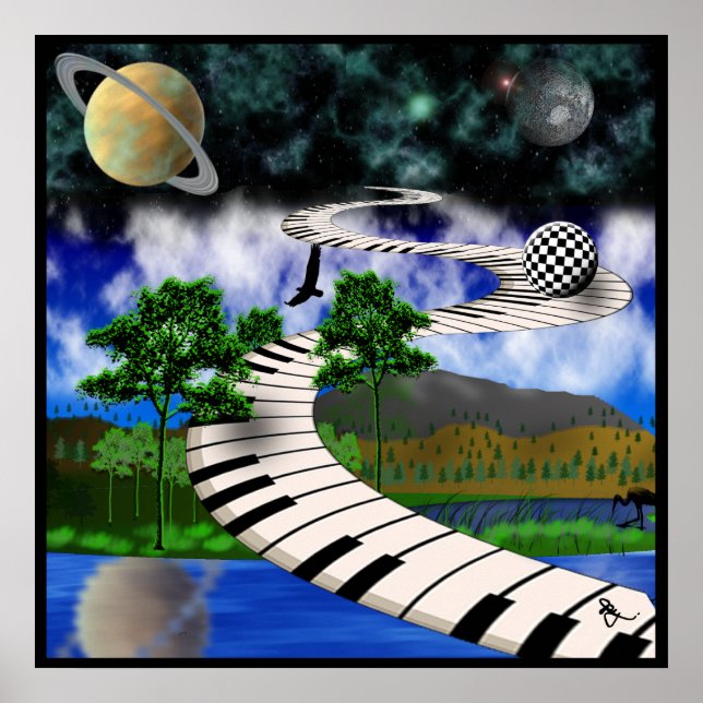 Surrealistic Keyboard Poster (Vorne)