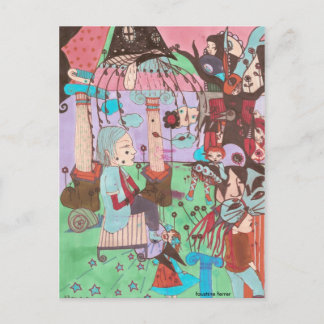 surrealistisch gezeichnet mit Faustine , Postkarte