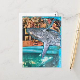 Surrealistische Bar-Szene Ein Riesenspaß  Postkarte