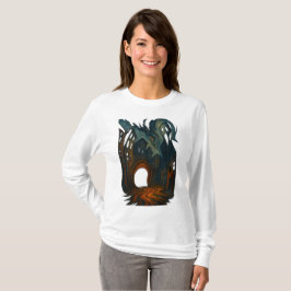 Surrealistische dunkle Stadtlandschaft Kunst Geist T-Shirt