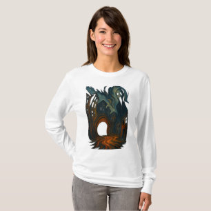 Surrealistische dunkle Stadtlandschaft Kunst Geist T-Shirt
