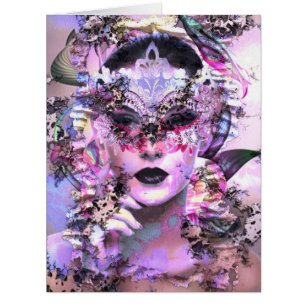 Surrealistische Frau mit Maske